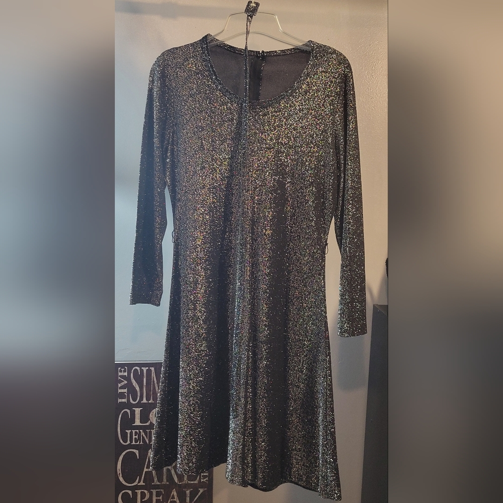 Black Glitter Dress